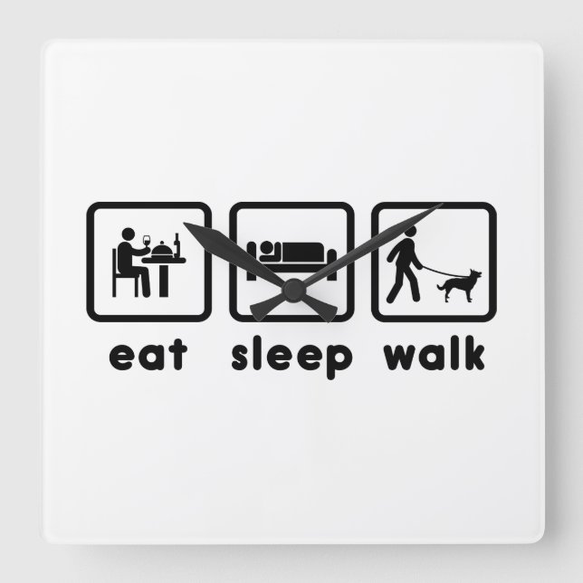 Horloge Carrée Kelpie australienne (Recto)