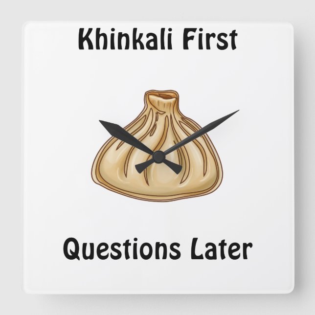 Horloge Carrée Khinkali (Recto)