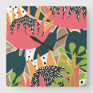 Horloge Carrée King Protea I