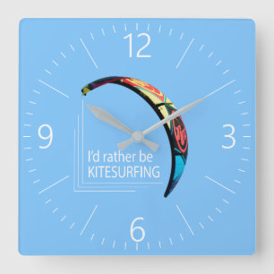 Horloge Carrée Kitesurf
