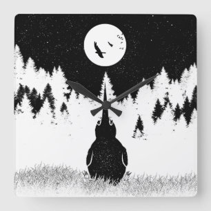 Horloge Carrée Kiwi Flightless