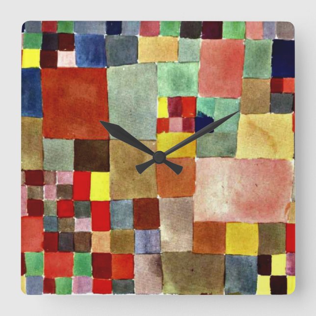 Horloge Carrée Klee : Flora on Sand (Recto)