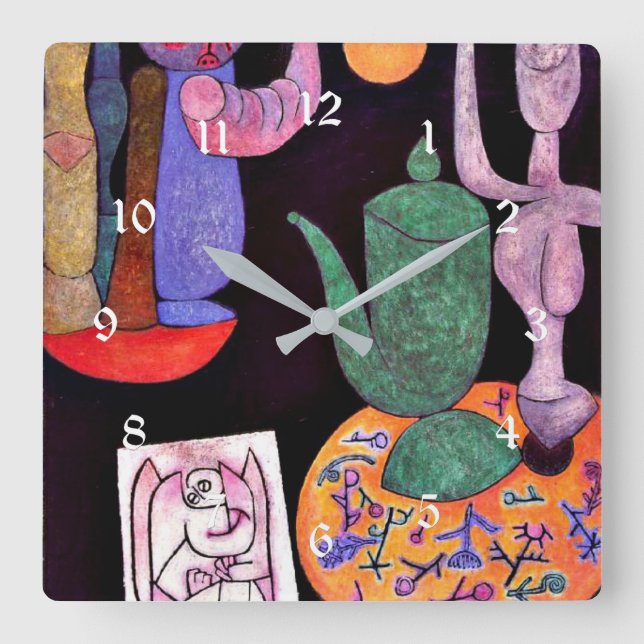 Horloge Carrée Klee - Untitled (Still Life) (Recto)