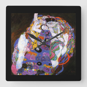 Horloge Carrée Klimtの"Les Vierges"の 壁 掛 け 時 計, No.01