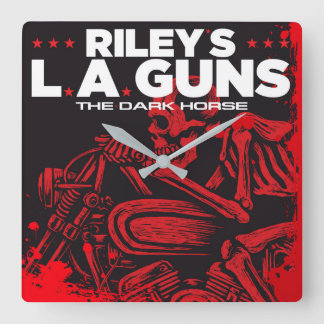 Horloge Carrée L.A.GUNS de Riley's Black Vinyl Cover Art