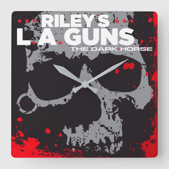 Horloge Carrée L.A.GUNS de Riley's Orange Vinyl Cover Art (Recto)