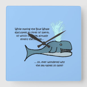 Horloge Carrée La baleine bleue...