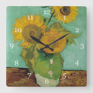Horloge Carrée La célèbre peinture de Van Gogh, de multiples choi