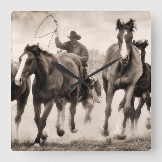 Horloge Carrée La chasse I (Recto)