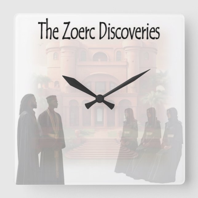 Horloge Carrée La couverture de The Zoerc Discoveries (Recto)