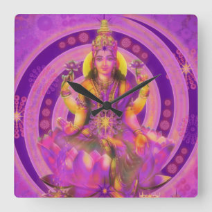 Horloge Carrée La déesse SHAKTI / LAKSHMI