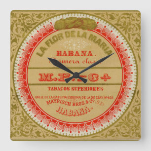 Horloge Carrée La Flor De La Maria