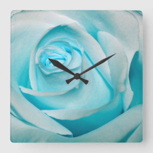 Horloge Carrée La glace de turquoise s'est levée