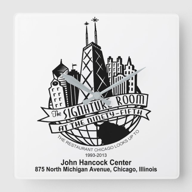 Horloge Carrée La salle Signature du 95ème, Chicago, IL (Recto)