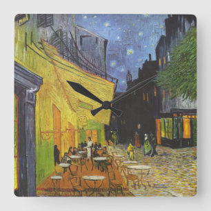 Horloge Carrée La terrasse du café de Van Gogh
