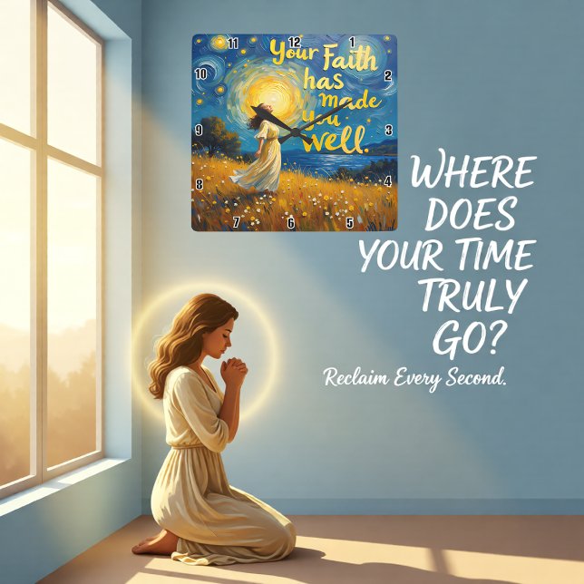 Horloge Carrée La Vérité vous libérera (Créateur téléchargé)