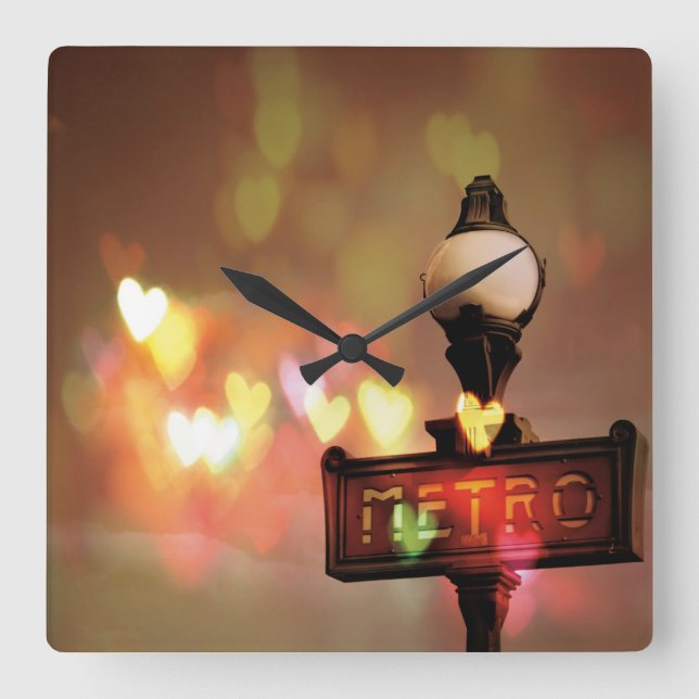 Horloge Carrée La vie de nuit Paris (Recto)