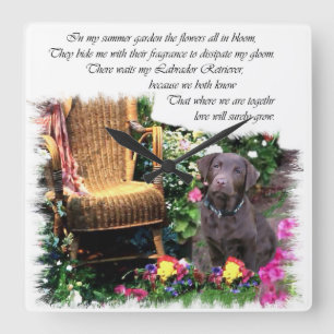 Horloge Carrée Labrador Retriever Art Don