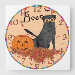 Horloge Carrée Labrador Retriever Noir Boo!
