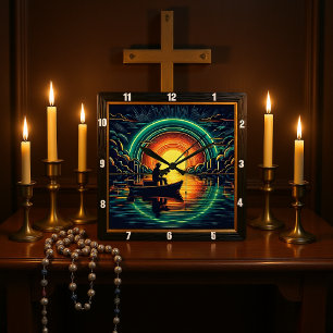 Horloge Carrée Lac des Ombres