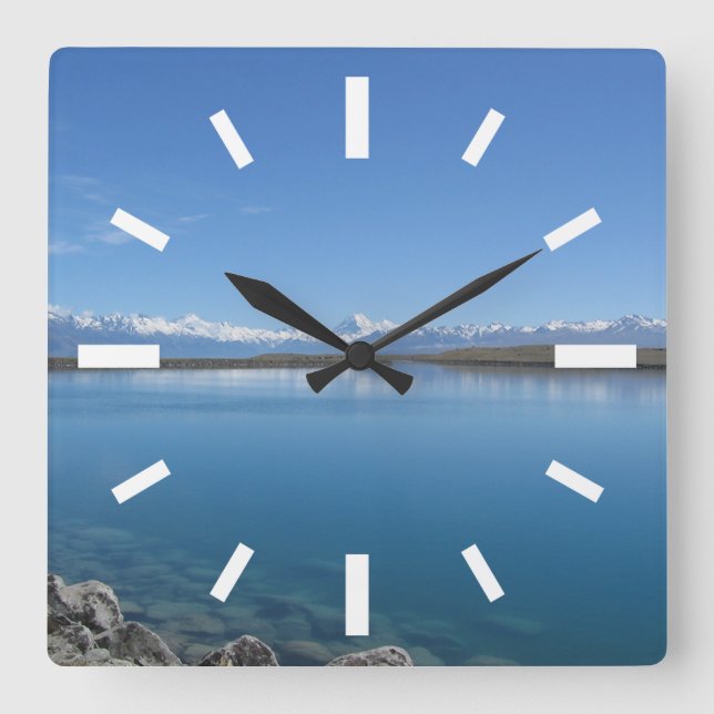 Horloge Carrée Lac Tekapo, Nouvelle-Zélande (Recto)
