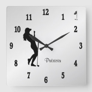 Horloge Carrée Ladies Golfer Personal
