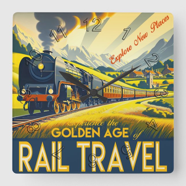 Horloge Carrée L'âge d'or (Recto)