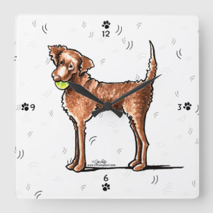 Horloge Carrée Laisse le jeu Chessie