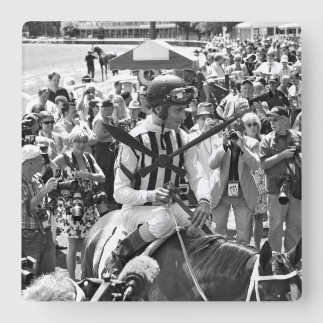 Horloge Carrée L'alerte de mode gagne le Schuylerville (Recto)