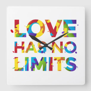 Horloge Carrée L'amour n'a pas de limites
