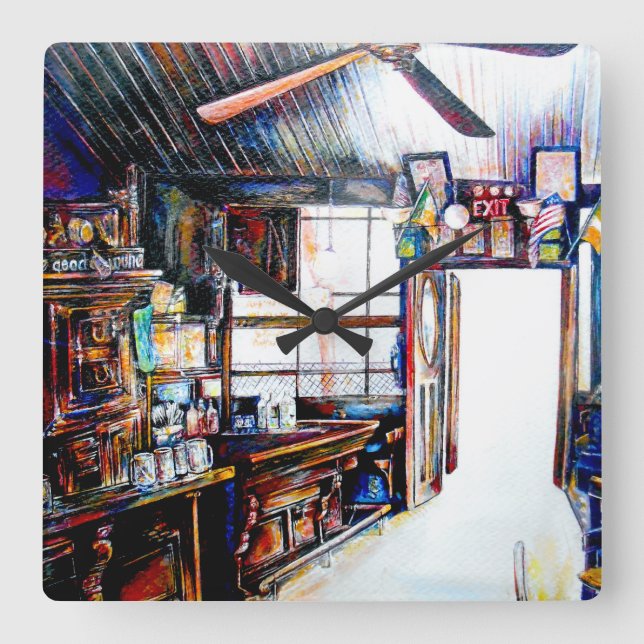 Horloge Carrée L'amour n'est pas un mur, c'est un pont (Recto)