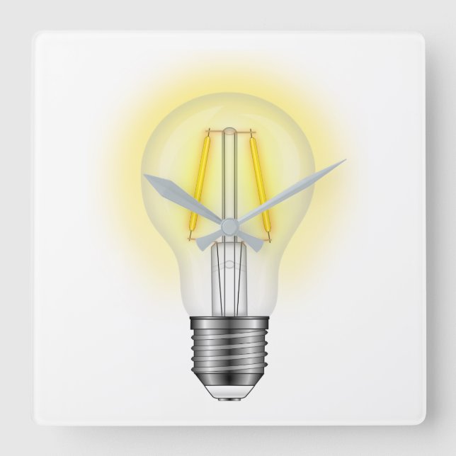 Horloge Carrée Lampe à lumière (Recto)