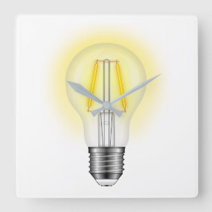 Horloge Carrée Lampe à néon