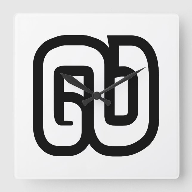 Horloge Carrée Lao / Laos Number Nine / 9 / ໙ (Kao/Gao) Laotian (Recto)