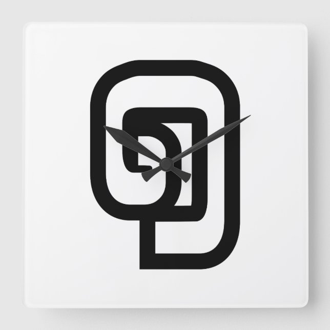 Horloge Carrée Lao / Laos Numéro Un / 1 / ໑ (Nung/Nueng) Laotien (Recto)