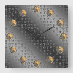Horloge Carrée Lapin de Feu
