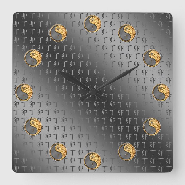 Horloge Carrée Lapin de Feu (Recto)