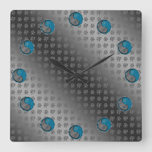 Horloge Carrée Lapin d'eau