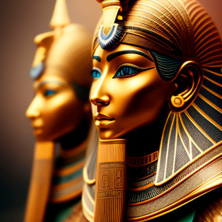 Horloge Carrée L'Art Égyptien Nubien Warrior Queen Imprimer À L'H