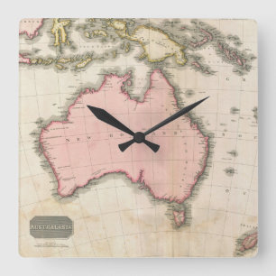 Horloge Carrée L'Australie et le Pacifique occidental du sud