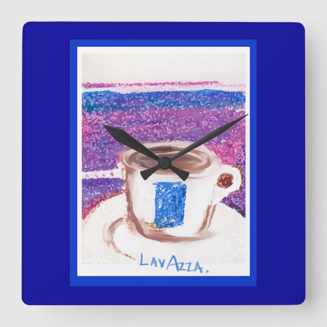 Horloge Carrée LaVazza clock (Recto)