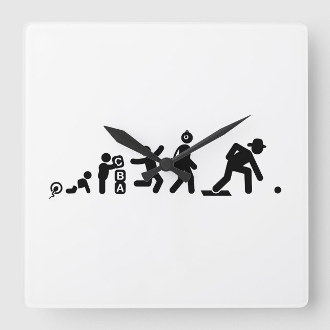 Horloge Carrée Lawn Bowl (Recto)