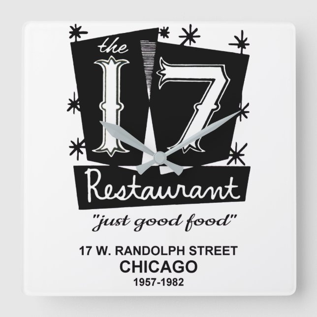 Horloge Carrée Le 17 Restaurant, Chicago, IL (Recto)