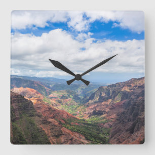 Horloge Carrée Le canyon de Waimea