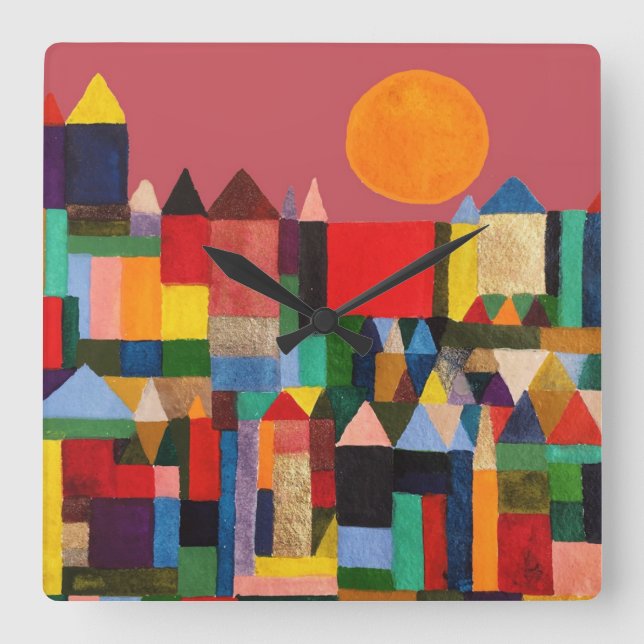 HORLOGE CARRÉE LE CHÂTEAU DE METROPOLIS ET LE SOLEIL (Recto)