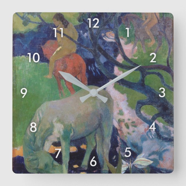Horloge Carrée Le Cheval Blanc, Gauguin (Recto)