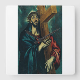 Horloge Carrée Le Christ portant la Croix par El Greco