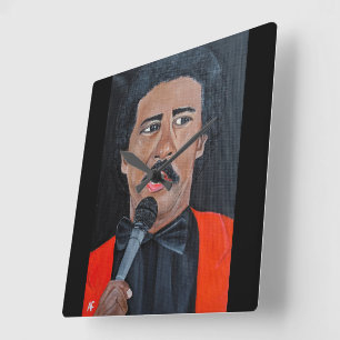 Horloge Carrée Le Comedian Painting d'Alfred Fox
