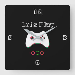 Horloge Carrée Le contrôleur de jeu vidéo, nous a laissés art