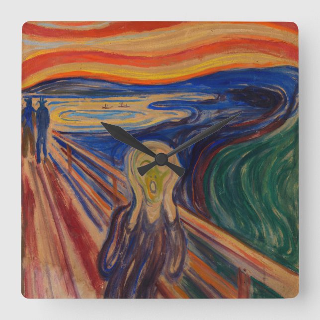 Horloge Carrée Le cri, 1910 par Edvard Munch (Recto)